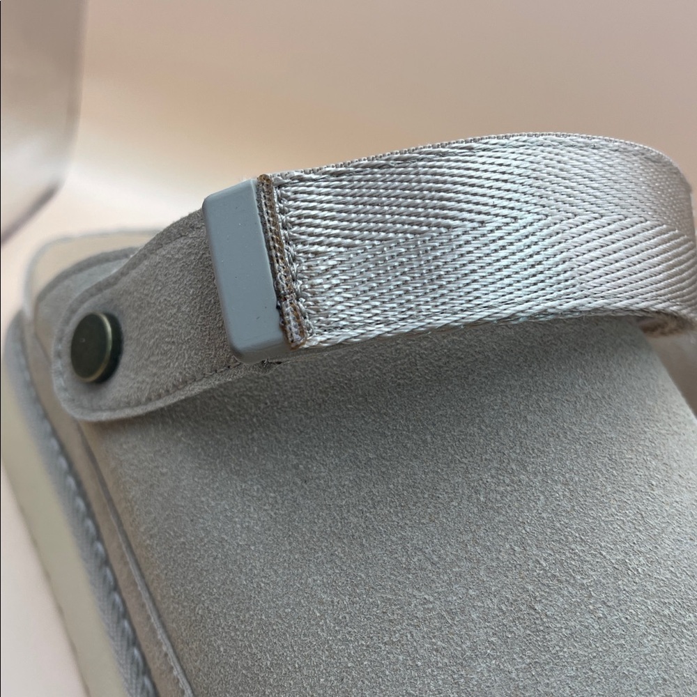 EVELLYHOOTD Taupe Suede 2401 2‑in‑1 Strap Clogs EU  Casual Shoes - Picture 2 of 11